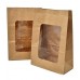 Brown Kraft Window Cookie Paper Bags (Packed 250's)